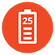 Up to 25 hour battery, quick recharge in 2 hours